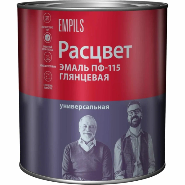 ЭМАЛЬ ПФ-115 ЧЕРНАЯ Т3 РАСЦВЕТ 0,9КГ